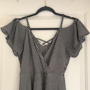 NWOT Black and White Striped Dress!